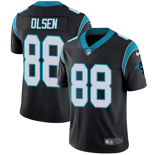 Nike Panthers #88 Greg Olsen Black Team Color Men's Stitched NFL Vapor Untouchable Limited Jersey
